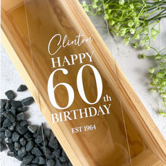 Birthday Printed Wooden Wine and Champagne Box