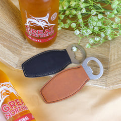 Magnetic Bottle Opener Personalised Leatherette