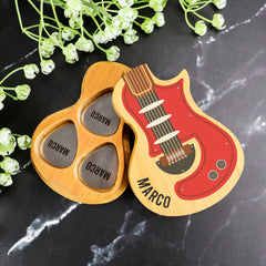 Boxed Guitar Picks Set of Three Engraved