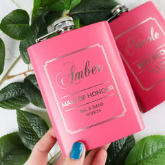 Bridal Party Personalised Flask