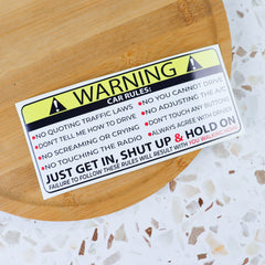 Car Rules - Sticker