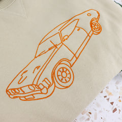 Car Outline Embroidered Jumper / Crewneck