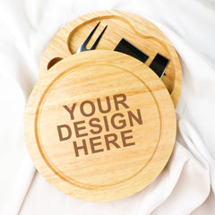 Rotating Cheese Set Engraved with your Text