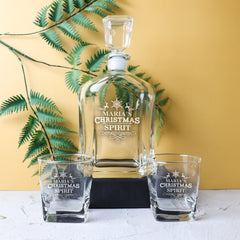 Christmas Spirit Whiskey Modern Decanter