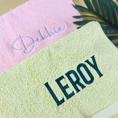 Kid's Embroidered Bath Towels