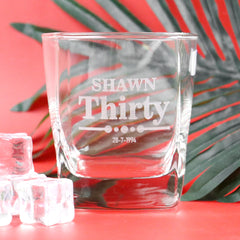 Engraved Birthday Vintage Decanter