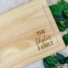 Family Personalised Chopping Board