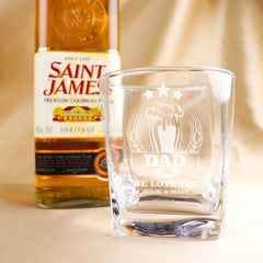 Father's Day Scotch Glass 295ml Personalised