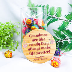 Grandmas Are Like Candy Lolly Jar