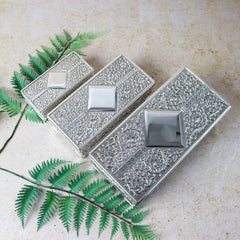 Jewellery Box Pewter or Silver Rectangle Choose from 3 sizes