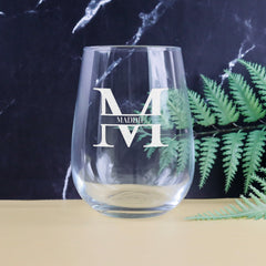 Monogram Stemless Wine Glass
