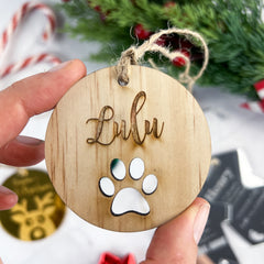 Paw Print Christmas Ornament