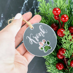 Paw Print Christmas Ornament