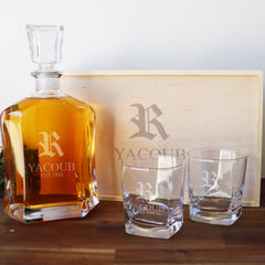 Personalised Monogram Modern Decanter