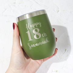 Birthday Engraved Stainless Steel Tumbler