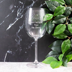 Personalised Birthday Wine Glass