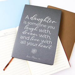 For My Daughter Personalised Notebook