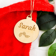 Symbol Personalised Name Christmas Ornament