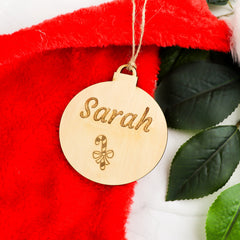 Symbol Personalised Name Christmas Ornament