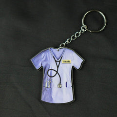 Nurse Scrubs Personalised Keychain
