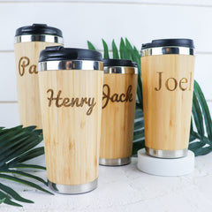 Personalised Bamboo Travel Mug - 400ml