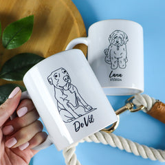 Personalised Pet Outline Mug