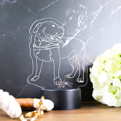 Pet Outline Drawing Night Light