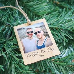 Photo Polaroid Ornament for Couples