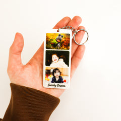 Polaroid Key Chain with 3 Photos