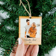 Photo Polaroid Ornament for Couples