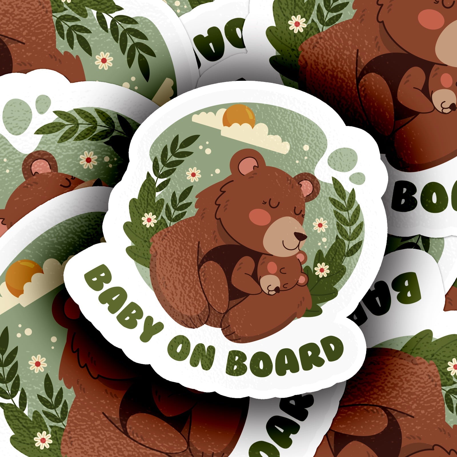 Baby On Board Bear Sticker - CustomKings - 