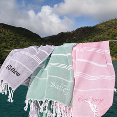 Beach Towels with Name Embroidered - CustomKings - 