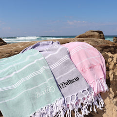 Beach Towels with Name Embroidered - CustomKings - 