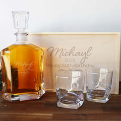 Birthday Modern Whiskey Decanter - CustomKings - 