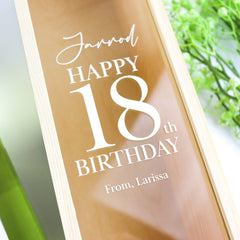 Birthday Printed Wooden Wine and Champagne Box - CustomKings - 