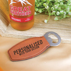 Magnetic Bottle Opener Personalised Leatherette