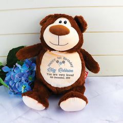 Brown Bear Embroidered Teddy - Cubbie Brand - CustomKings - 