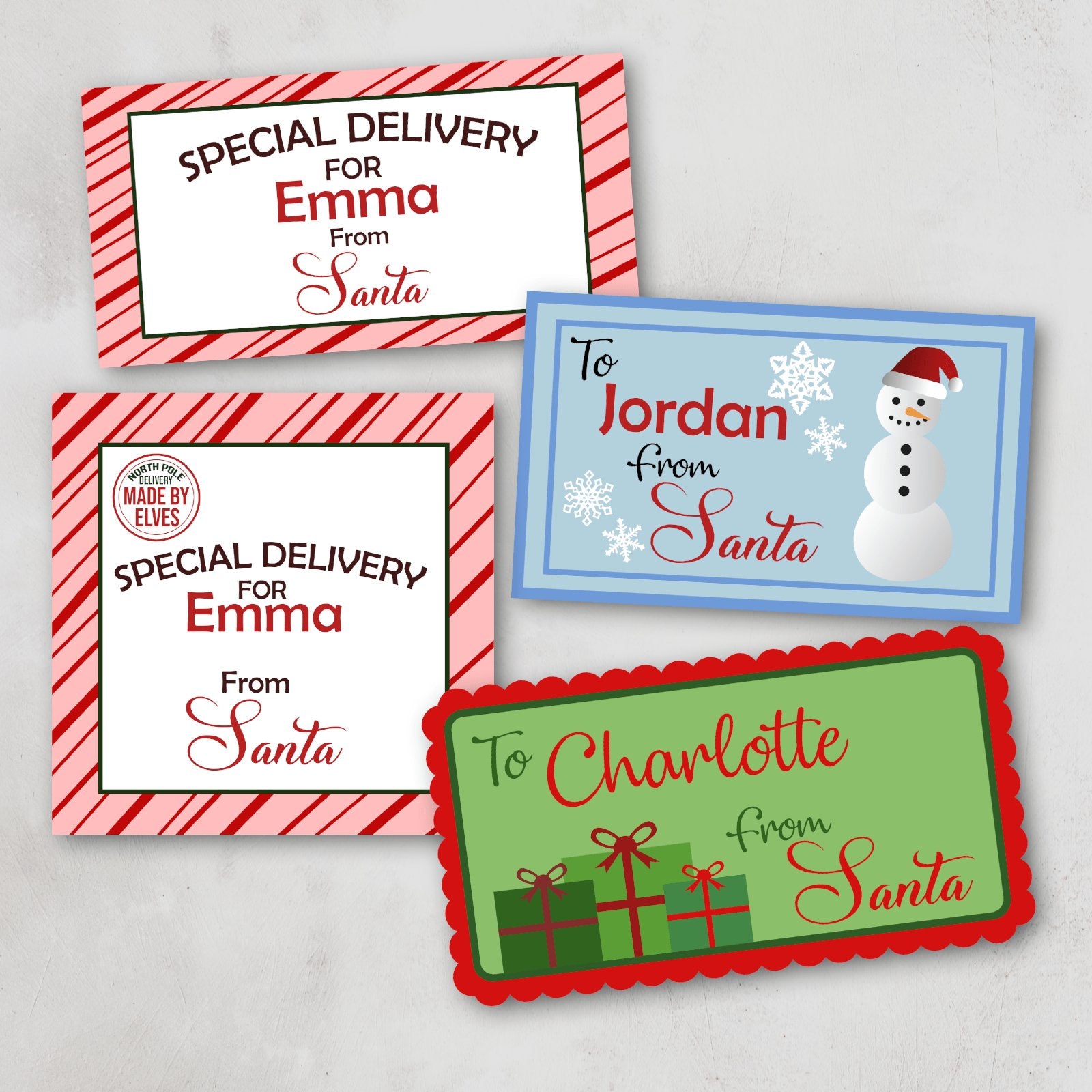 Christmas Personalised Sticker labels - CustomKings - 