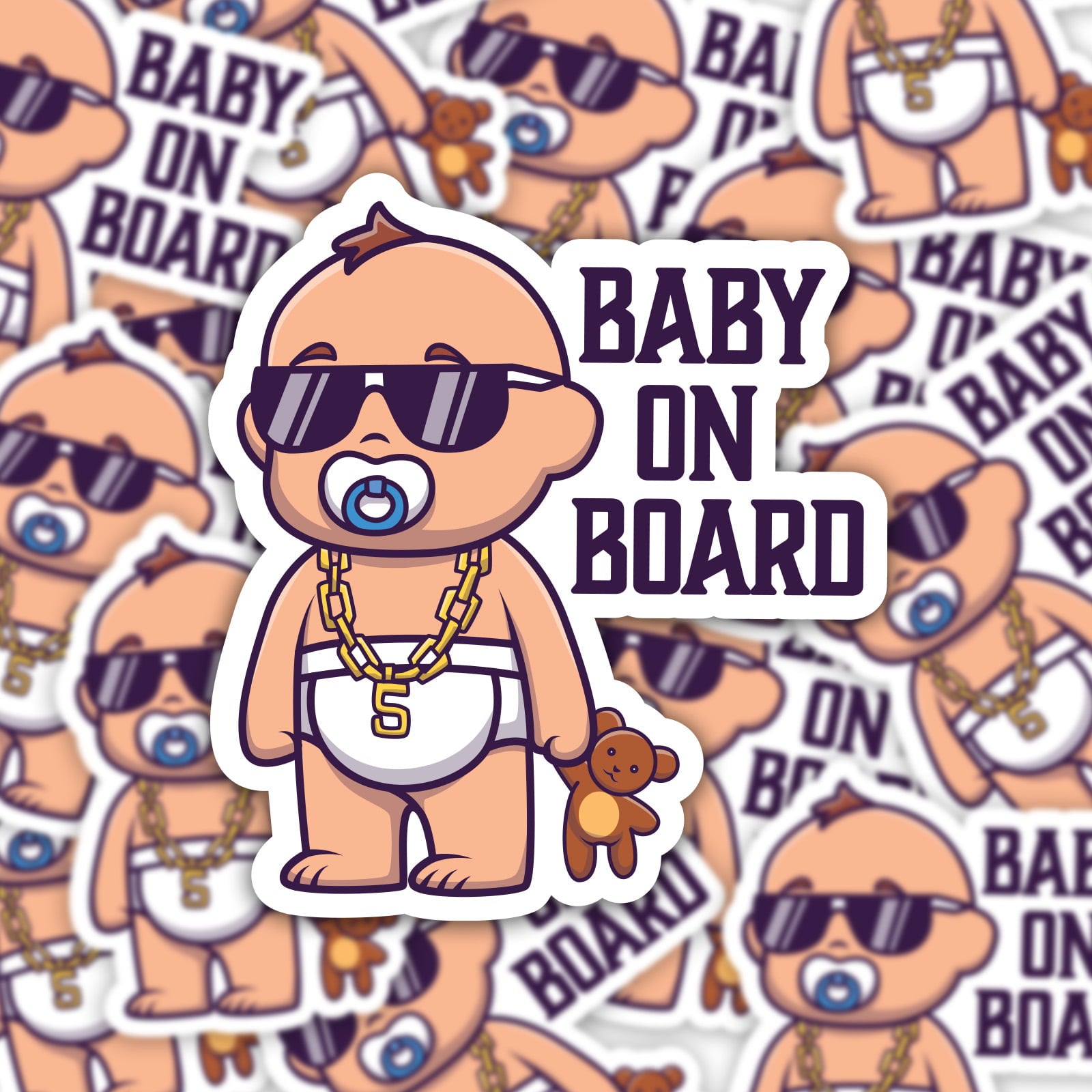 Cool Baby On Board Sticker - CustomKings - 