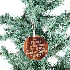 Couples First Christmas Personalised Ornament - CustomKings - 