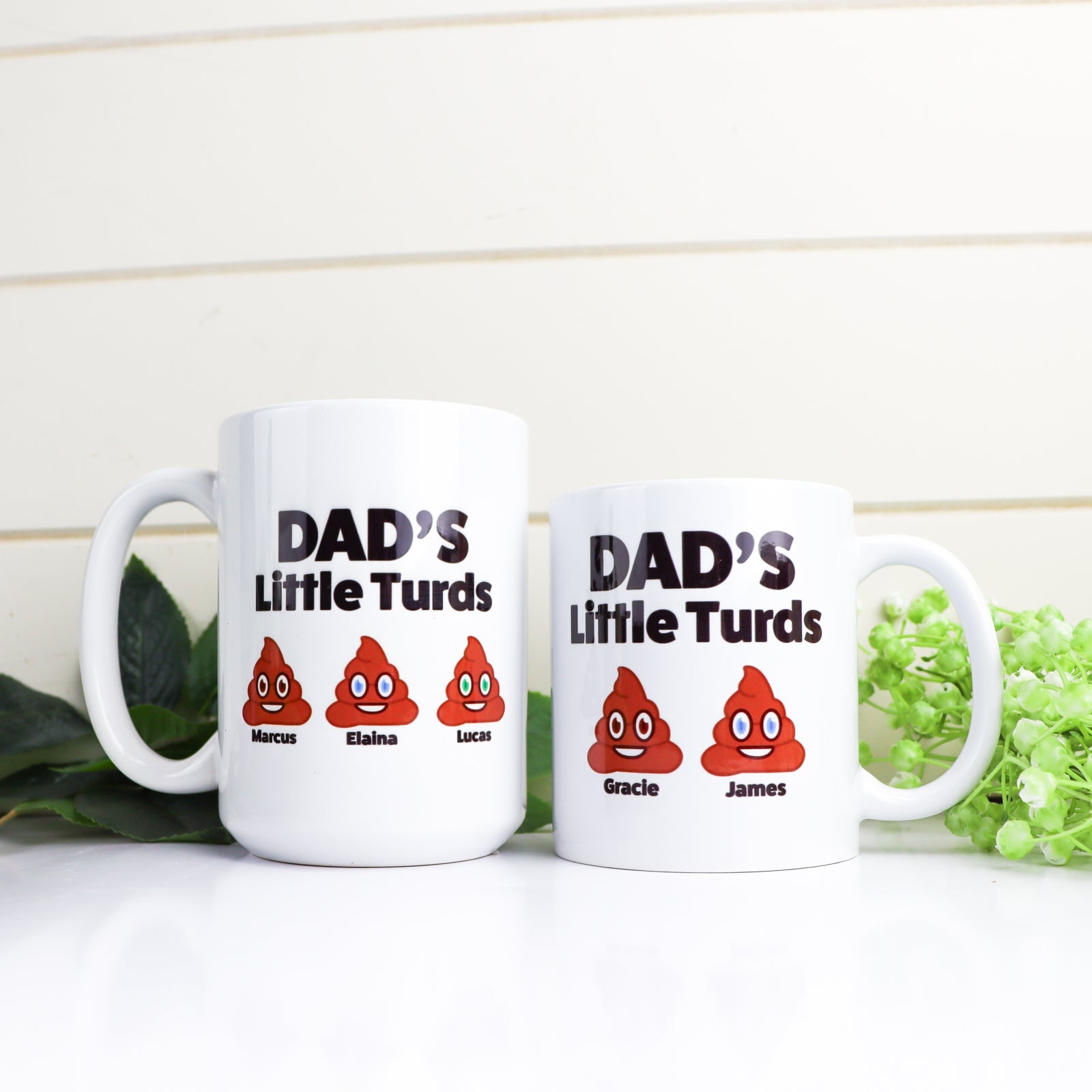 Dad's Little Turds Coffee Mug - CustomKings - 