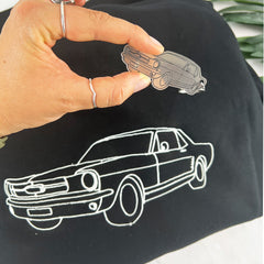 Embroidered Car Hoodie & Keyring Combo - CustomKings - 