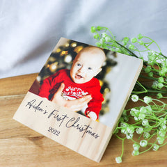 First Christmas Wooden Photo Block - CustomKings - 