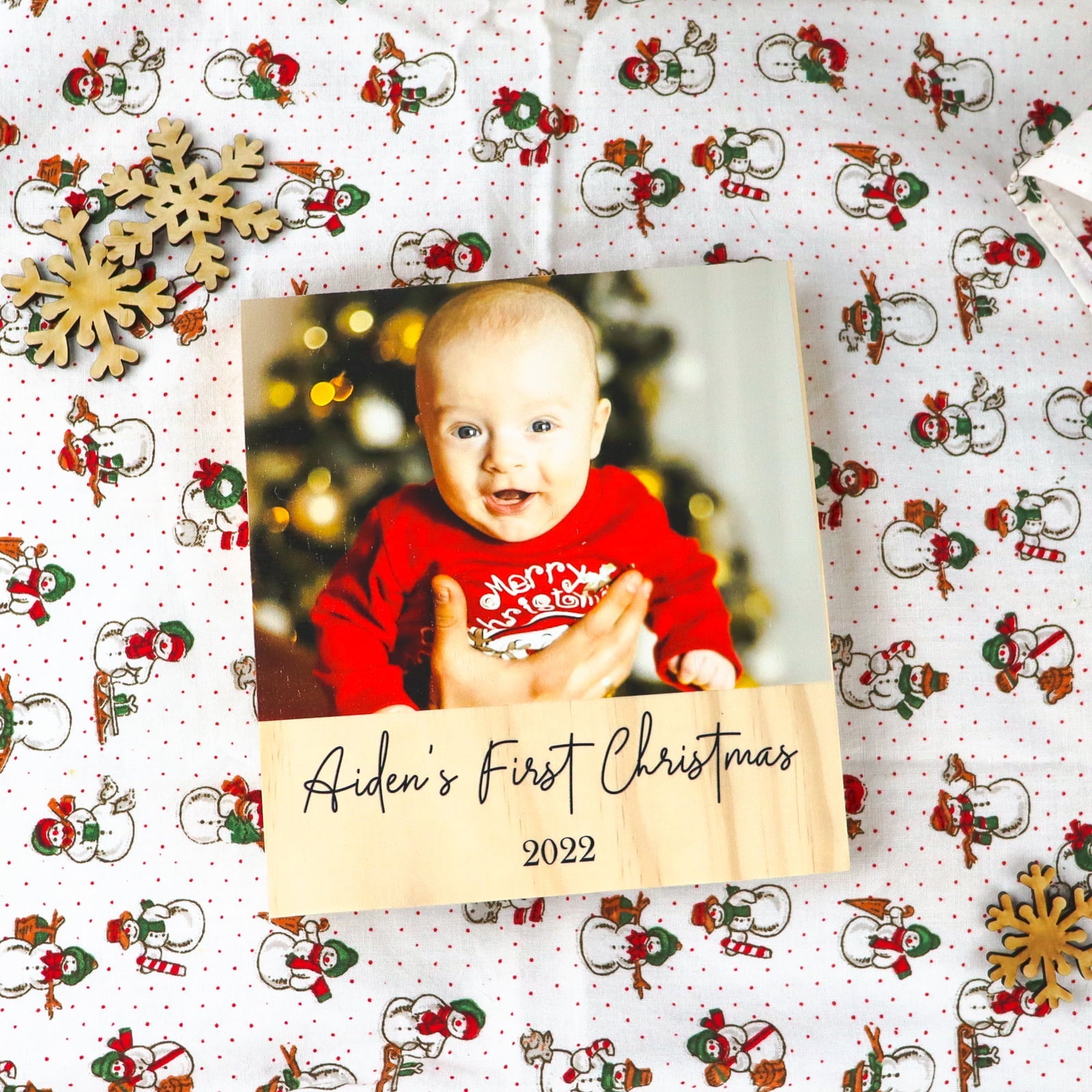 First Christmas Wooden Photo Block - CustomKings - 
