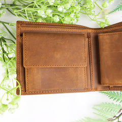 Happy Father's Day Coffee Genuine Leather Wallet - CustomKings - 