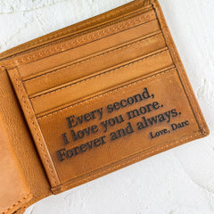 I love you Always Coffee Genuine Leather Wallet - CustomKings - 