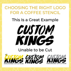 Laser Cut Coffee or Cocktail Stencil - CustomKings - Black