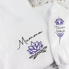Namaste Personalised Embroidered Hoodie - CustomKings - White