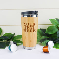 Personalised Bamboo Travel Mug - 400ml - CustomKings - 