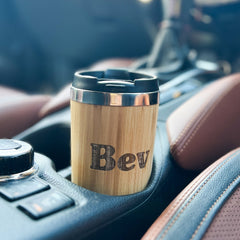 Personalised Bamboo Travel Mug - 400ml - CustomKings - 